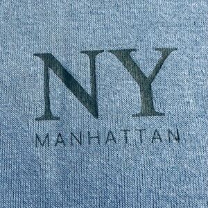 Primark Cares NY Manhattan Slate Blue Kangaroo Pocket Long Sleeve Hoodie